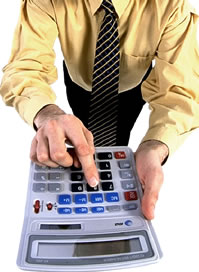 accountant with calculator